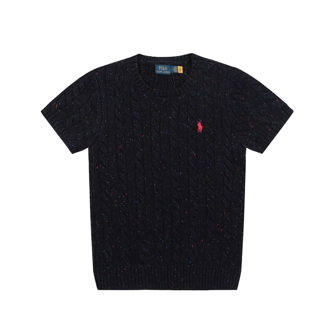 P166 💰 "Top quality" Style number: DS058# (on sale all year round) [Ralph Lauren wool blended pony embroidered logo twist knitted short sleeves] ✅Ralph Lauren gradient multi-color dot versatile hemp knitted round neck short sleeves for all seasons ✅15% merino cotton wool 85% wool blended clean and clear texture ✅ZP quality 1:1 version Scan the code to enter the GF website Counter quality ✅Details and quality are the only one in Guangzhou. Imported quality wool. Focus on high-end. Cost-effective. Needless to say good quality. ✅Restore the original version. The maximum size can be worn up to 150 pounds. Loose, comfortable and stress-free.
